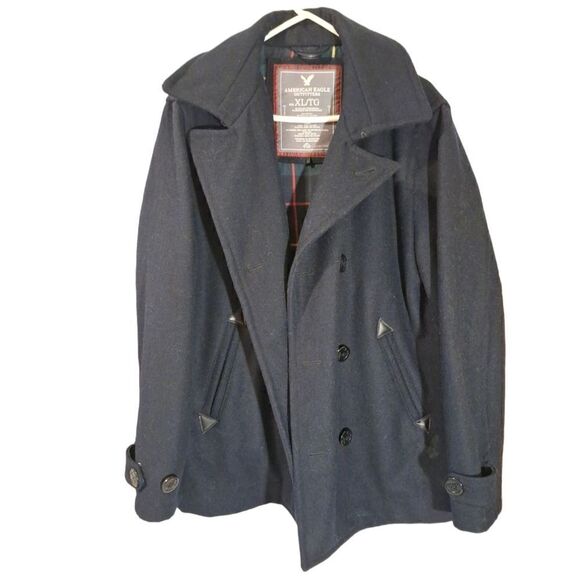 American Eagle Outfitters navy blue wool Pea coat size XL - Picture 1 of 9